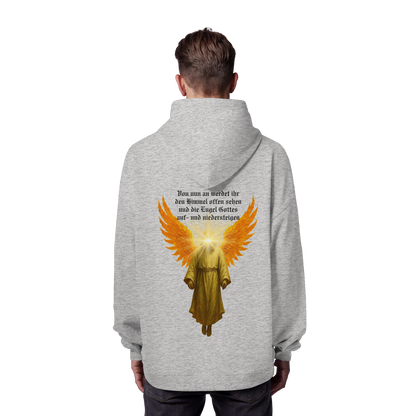 Engel für Sasha_leuchtendes Gesicht 2 - Organic Oversize Hoodie
