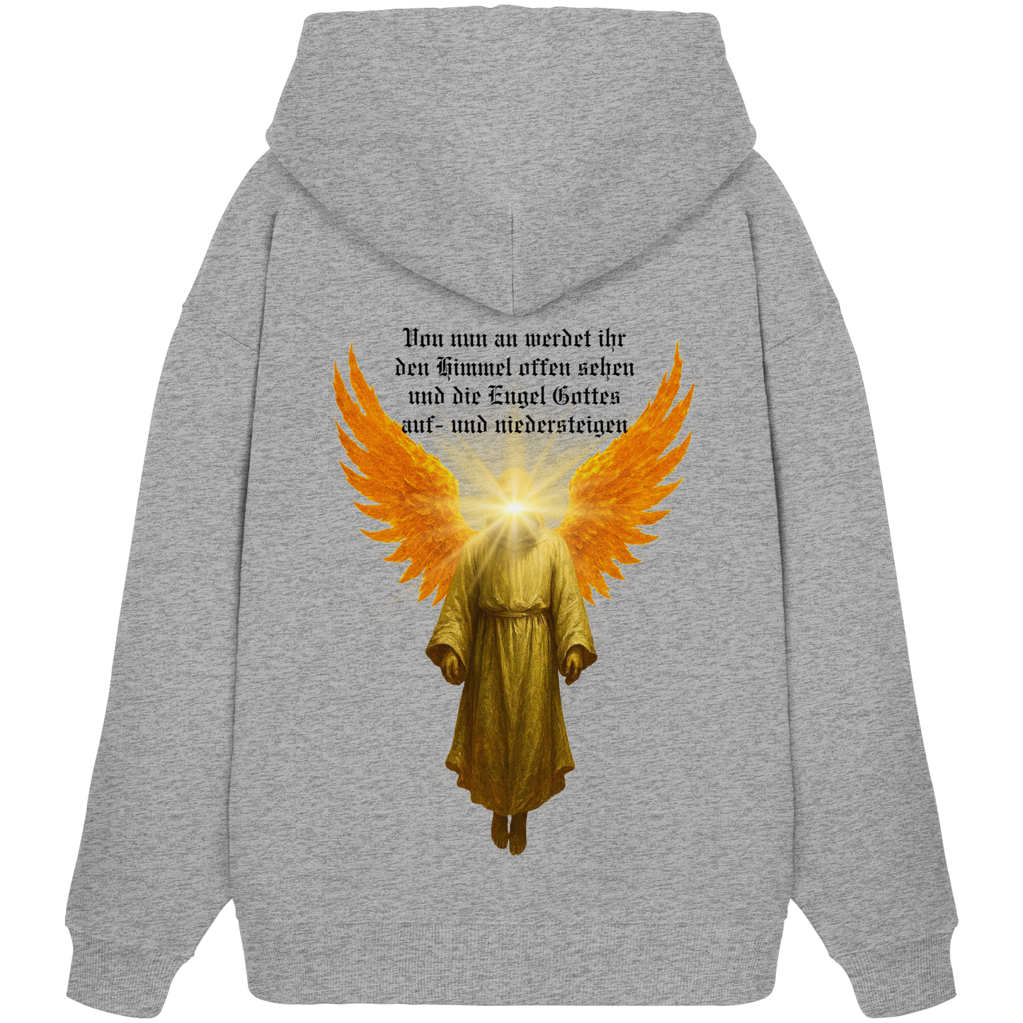 Engel für Sasha_leuchtendes Gesicht 2 - Organic Oversize Hoodie