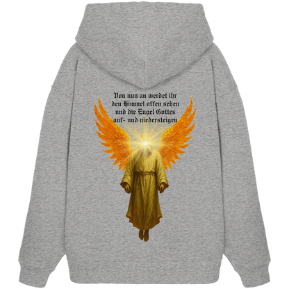 Engel für Sasha_leuchtendes Gesicht 2 - Organic Oversize Hoodie
