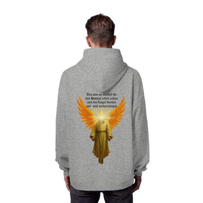 Engel für Sasha_leuchtendes Gesicht 2 - Organic Oversize Hoodie