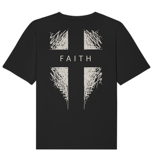 Bild in Slideshow öffnen, Faith-Cross - Organic Oversize Shirt
