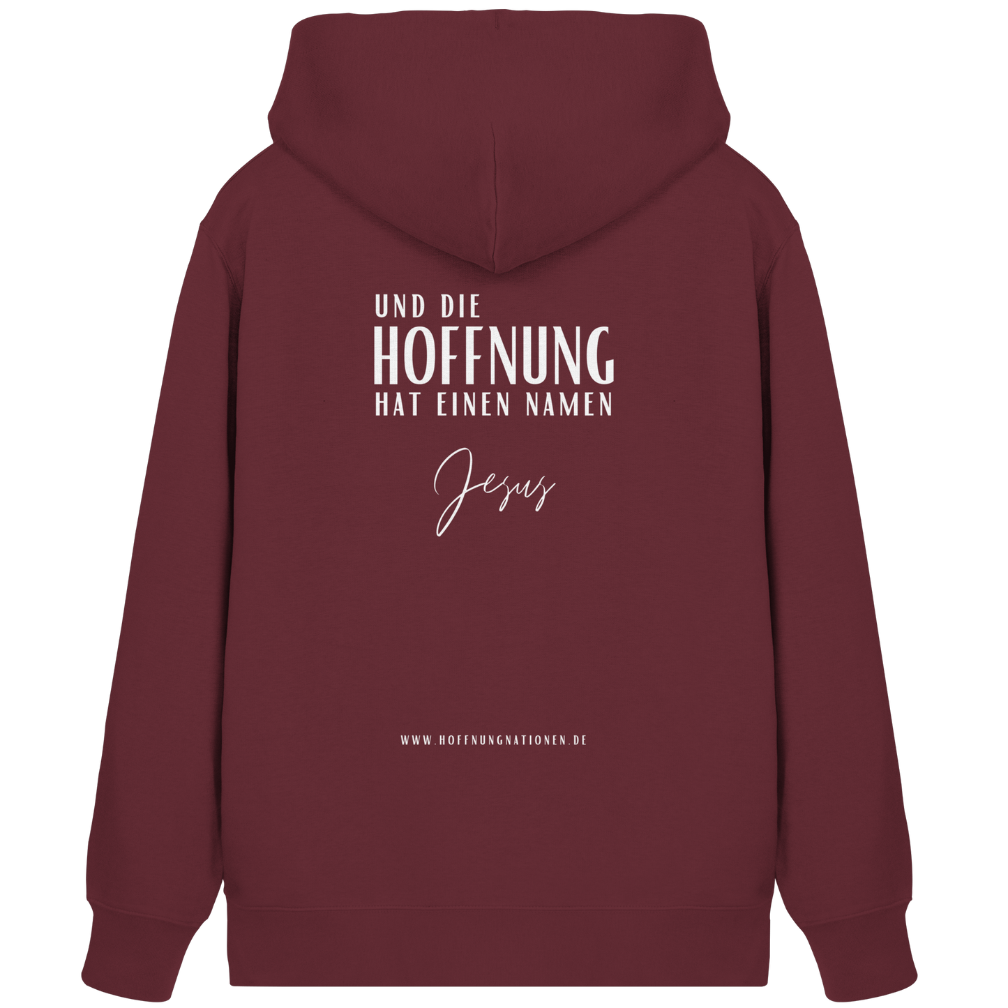 Die Hoffnung hat einen Namen - Jesus - Organic Zipper