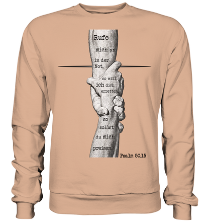Psalm 50.15 - Rufe mich in der Not - Basic Sweatshirt