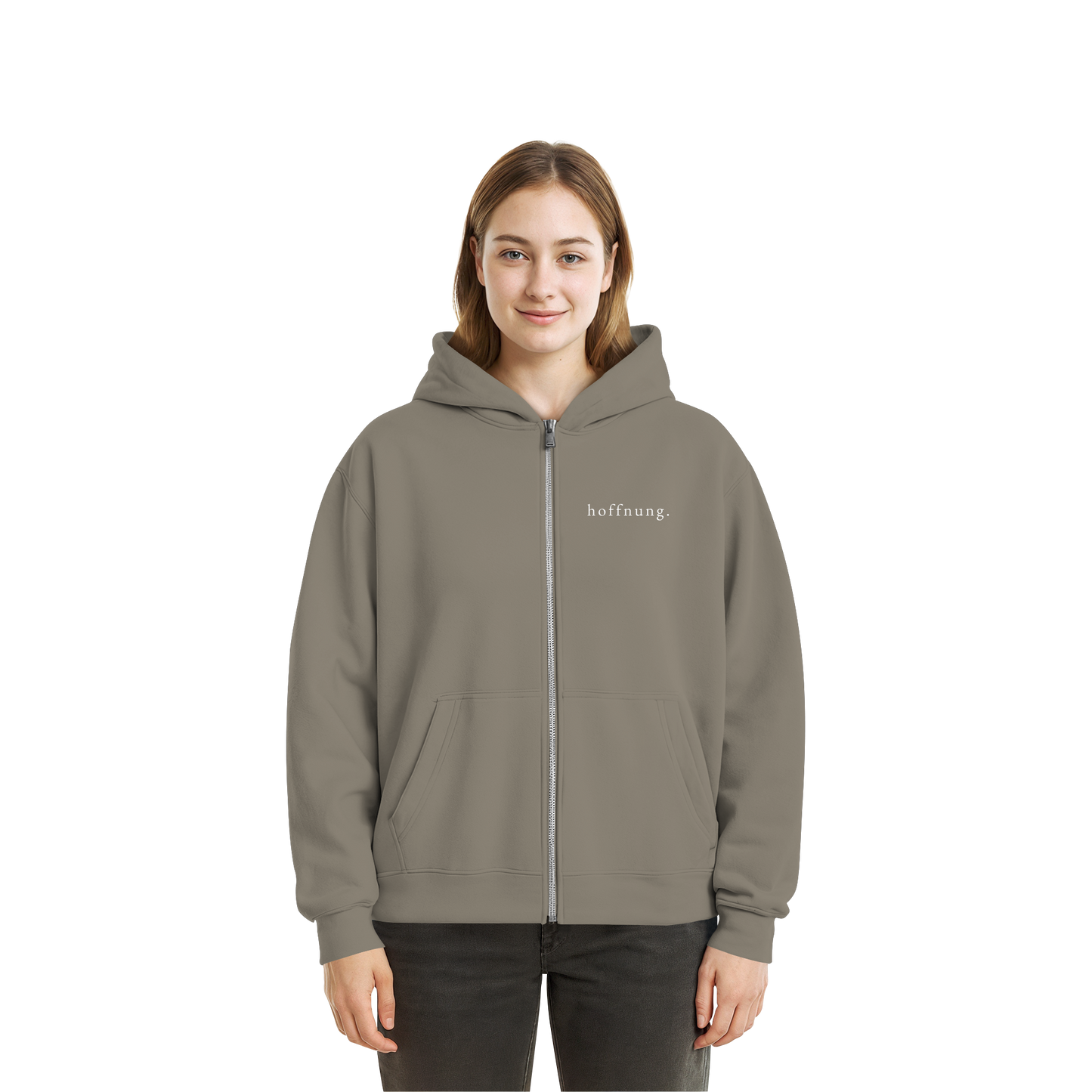Die Hoffnung hat einen Namen - Jesus - Fluffy Boxcut Zipper