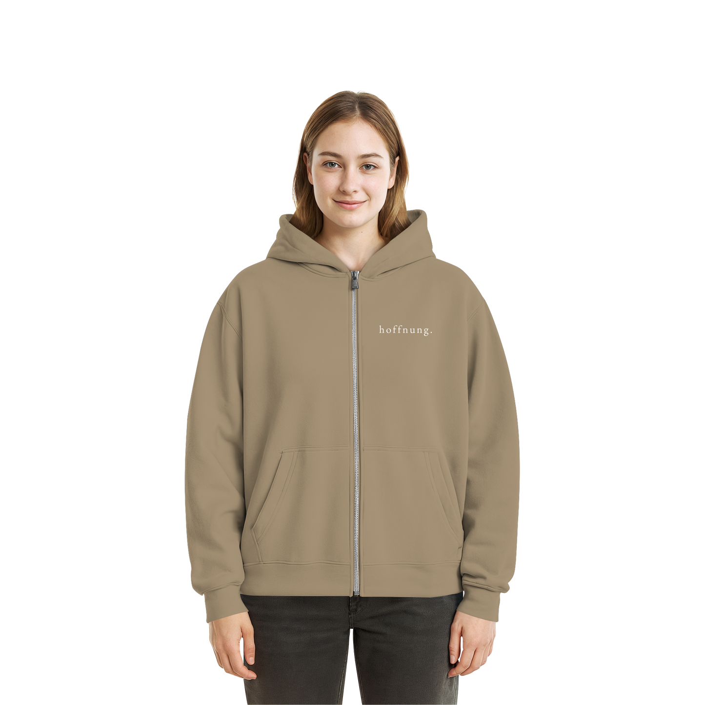 Die Hoffnung hat einen Namen - Jesus - Fluffy Boxcut Zipper