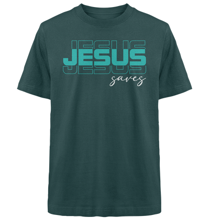 JESUS saves - Heavy Oversized Shirt