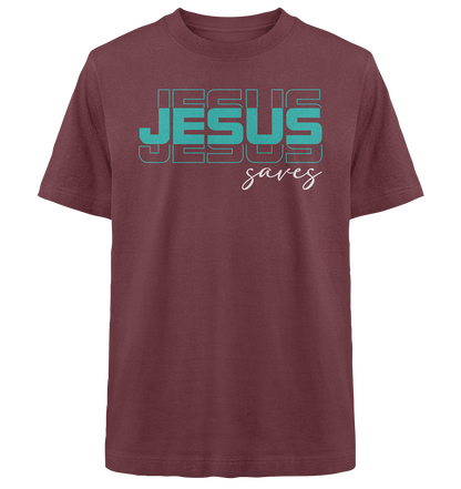 JESUS saves - Heavy Oversized Shirt