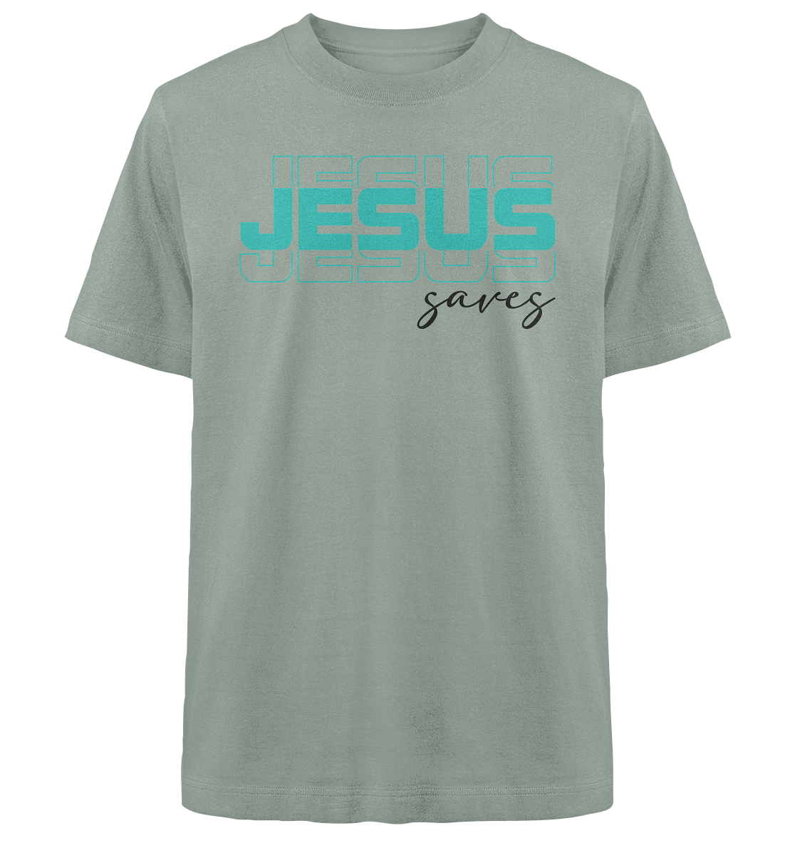 JESUS saves - Heavy Oversized Shirt