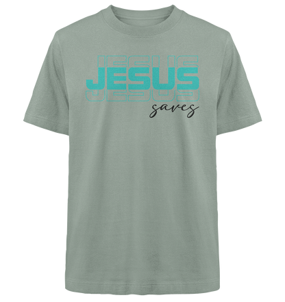 JESUS saves - Heavy Oversized Shirt