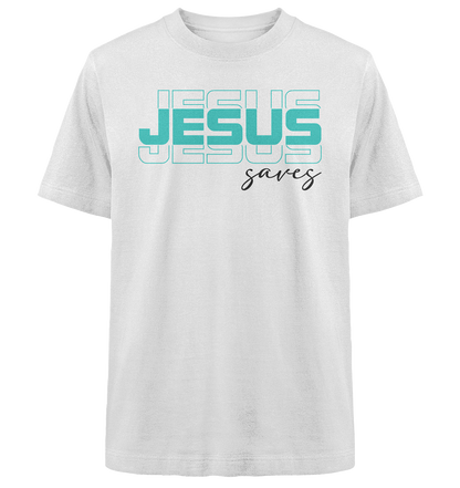 JESUS saves - Heavy Oversized Shirt
