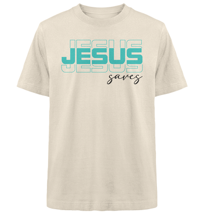 JESUS saves - Heavy Oversized Shirt