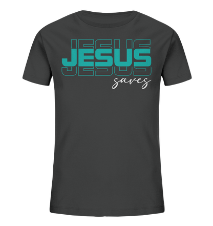 Jesus saves - Kinder Bio-Shirt