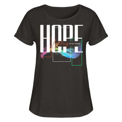 HOPE - lighting the way - Damen Roll-Up T-Shirt