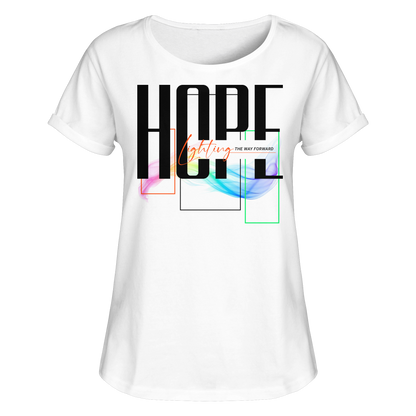 HOPE - lighting the way - Damen Roll-Up T-Shirt