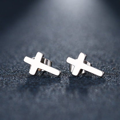 Dezente Kreuz-Ohrstecker