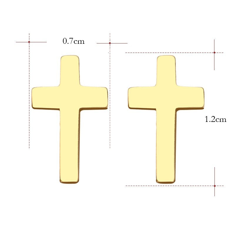 Dezente Kreuz-Ohrstecker