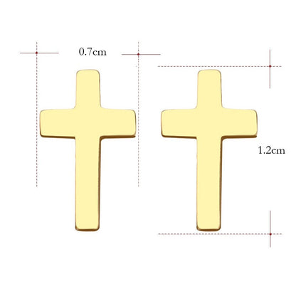 Dezente Kreuz-Ohrstecker