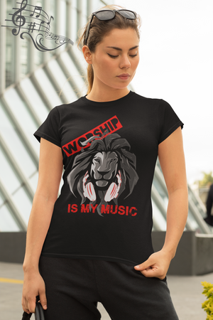 Bild in Slideshow öffnen, Worship is my music - Ladies Shirt (Premium)
